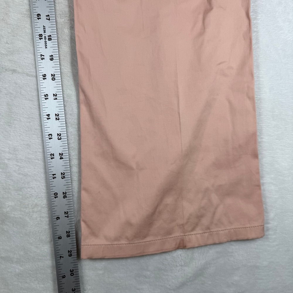 Jil Sander Womens Peach Pink Cotton Stretch Straight Leg Trousers Size 42 Italy - Picture 8 of 11